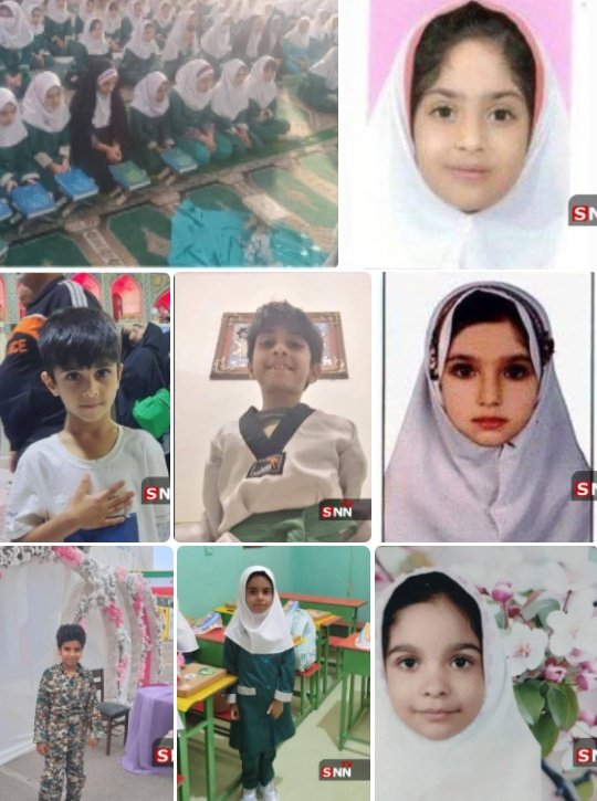 🇮🇷 First images of the martyred students of Minab, Iran.