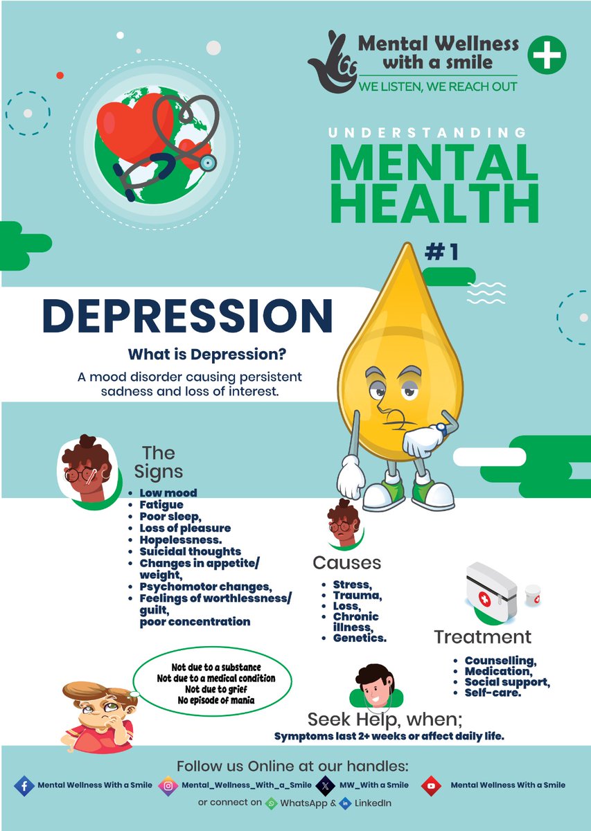 Every week, we spotlight one mental health condition to increase awareness, reduce stigma, and promote early detection and support ,because #MentalHealthMatters  all year round.
#MentalWellnessWithASmile #MentalHealth365 #52WeeksOfMentalHealth #AfyaYaAkili2026
#Iran