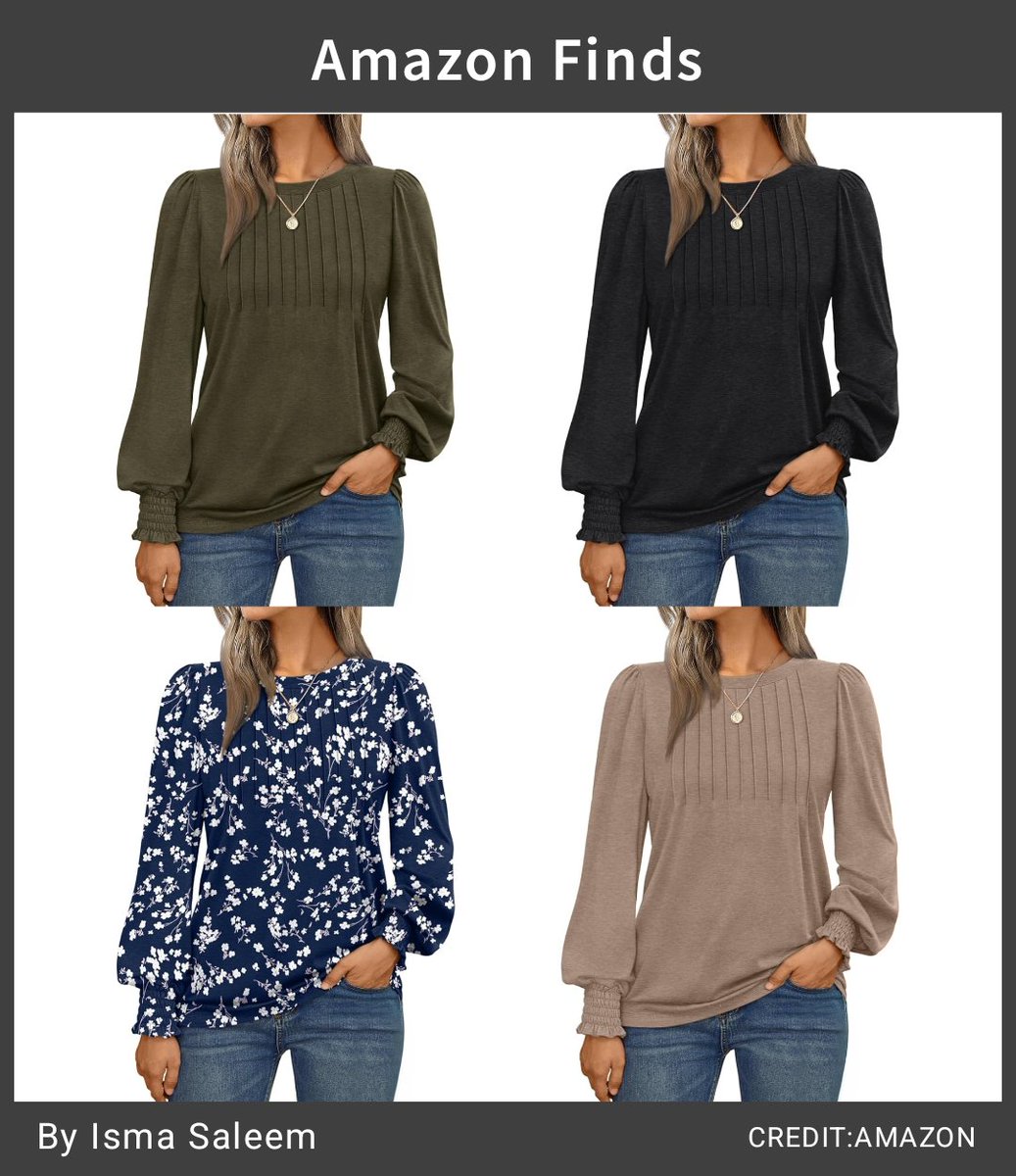 ismasaleemstyle's tweet image. Women tops with pleated front and smocked cuff sleeves offered by the brand AUTOMET.
amazon.com/dp/B0D5QCFBR3?…
#ad
#womensfashion #blouse 
#Amazon #amazonfashion #amazonfinds #casual #fashion #fashionblogger #founditonamazon 
As an Amazon Associate I earn from qualifying purchases