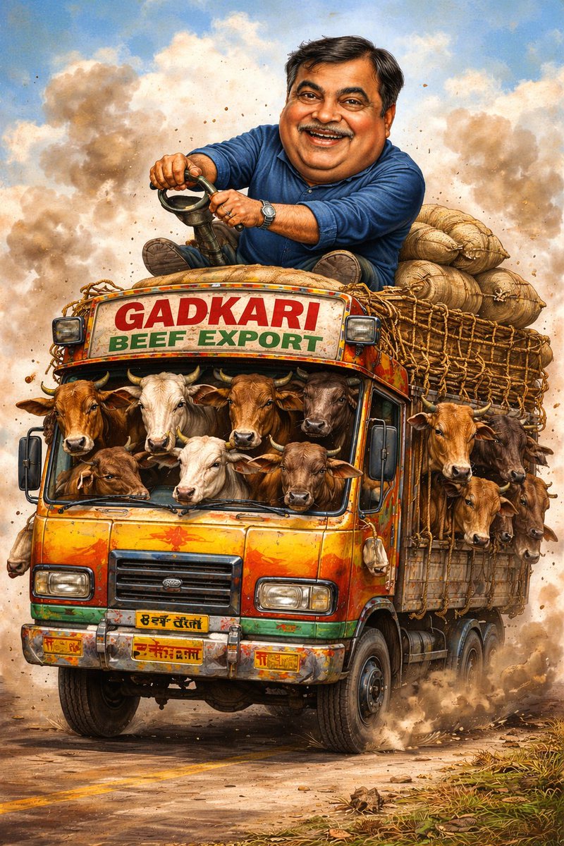 gajabhauX's tweet photo. Gadkari Beef Export @nitin_gadkari https://t.co/2feJy81wuh