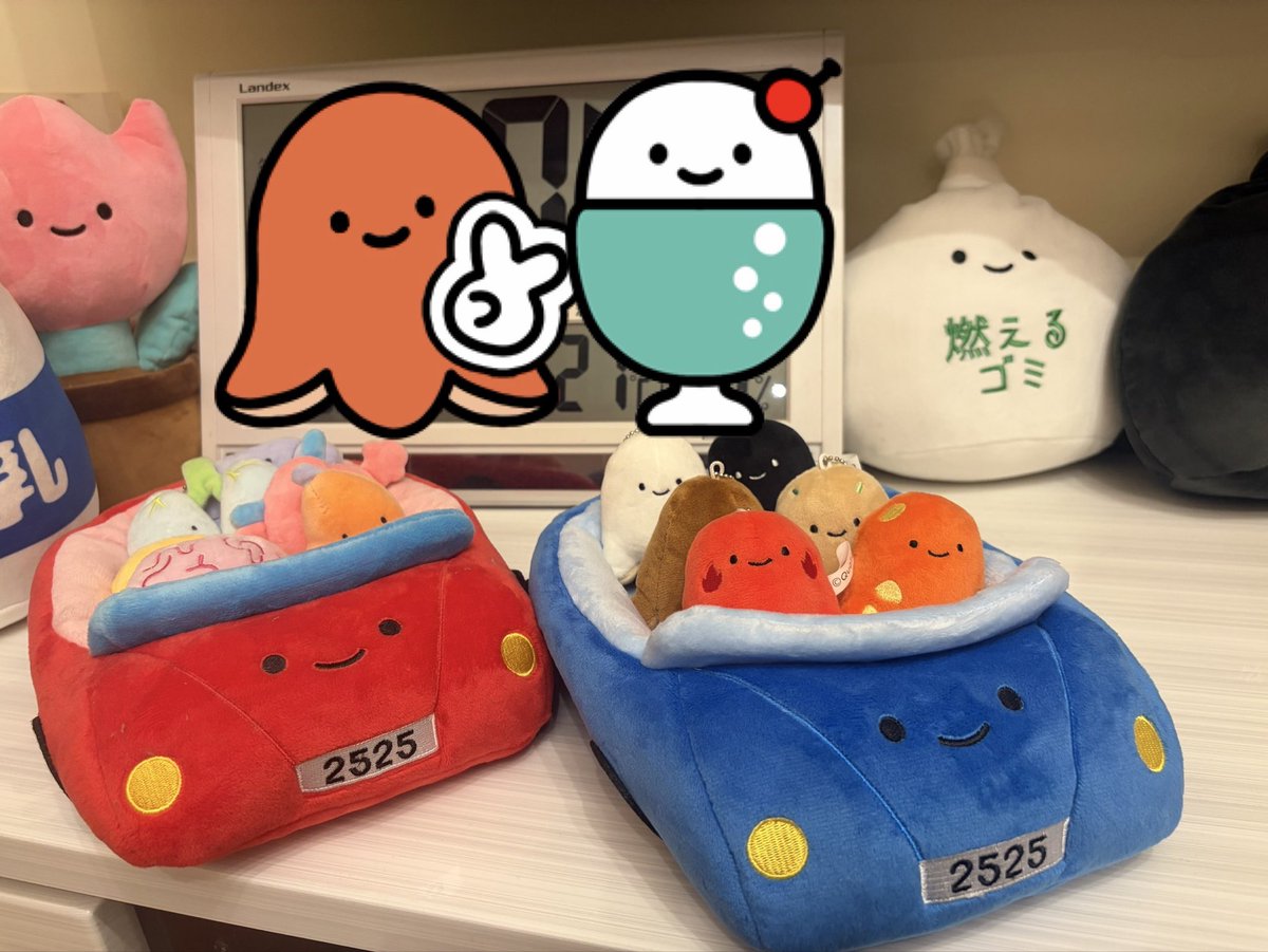 青い車を新車で購入しました（笑） ぬいぐるみをディスプレイする