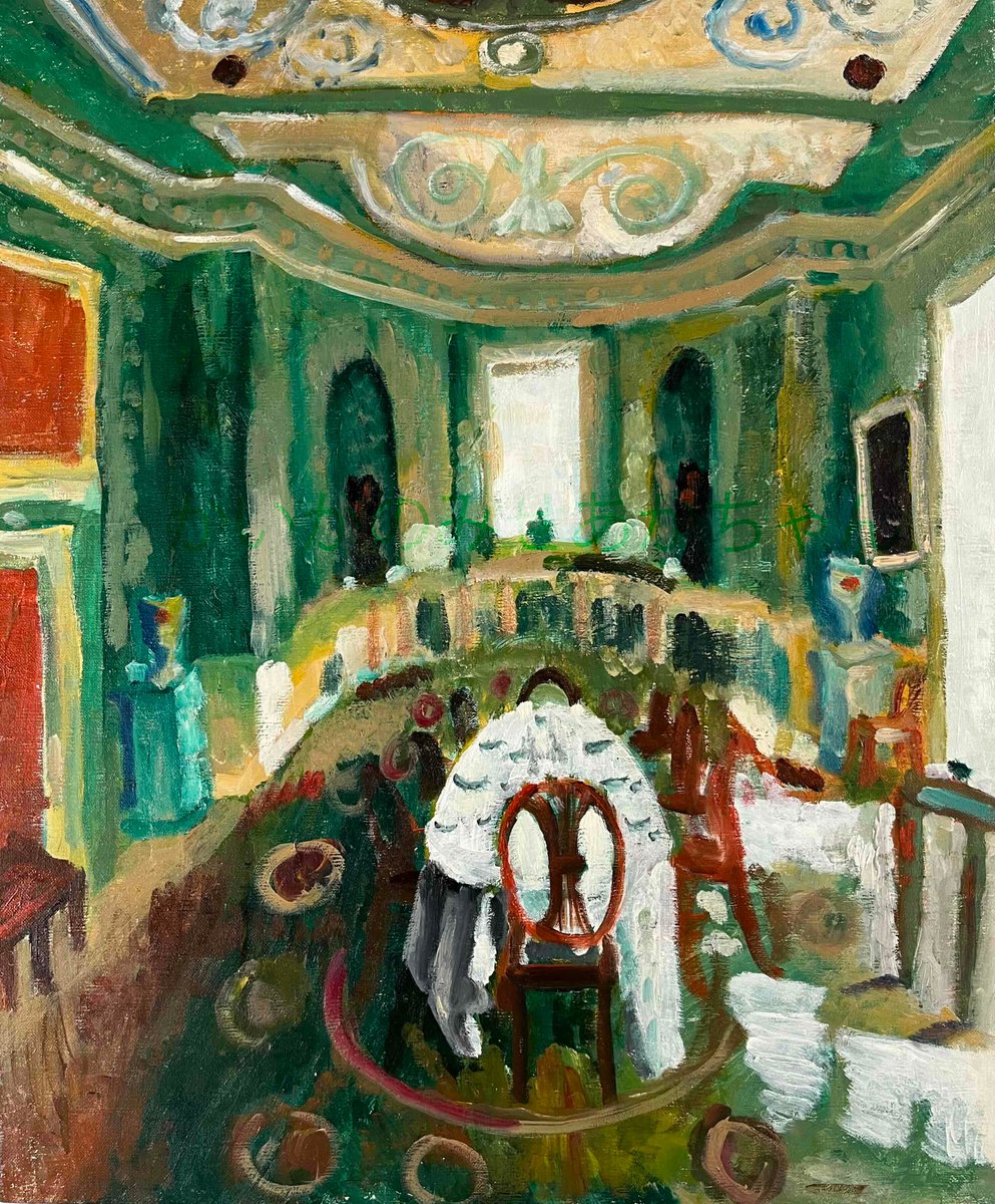 ブルジョアの部屋 #油彩画 F12サイズ（60.6×50.0✕1.5㎝）2016年作