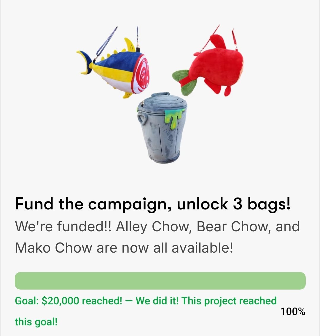 lairbrew's tweet photo. I'm late to announcing it but CARRION BAGGAGE: SECOND BITE IS FUNDED!! That means the bags folks have been waiting on will finally be available! We're only 3k away from the next goal too c: Maybe we will hit it tomorrow? https://t.co/wK1dVqVBgc
