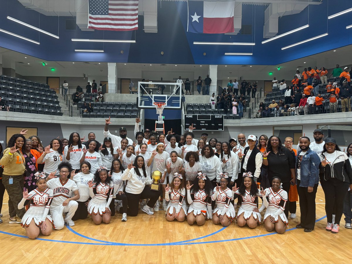 LancasterISD's tweet photo. 🐅🏀 History made🐅🏀 

The Lady Tigers are headed to the 6A Division 2 State Championship game for the first time in program history! 🏆🔥  

#LearnLeadRoar #WEBONationSports #TheLand https://t.co/ltzlFKDLpk