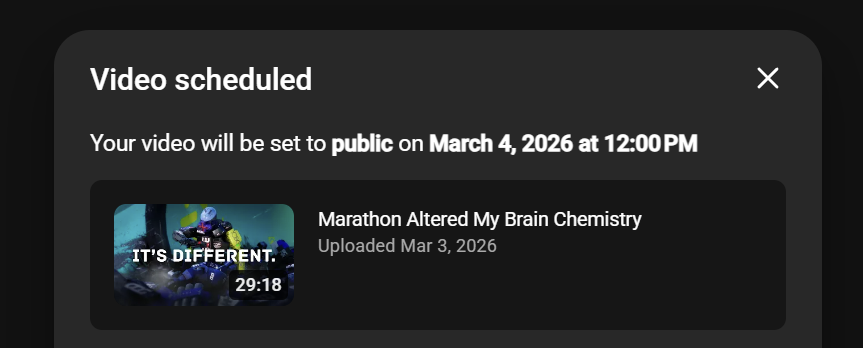 alaxtair's tweet photo. Marathon video ready to go for tomorrow.🫡 https://t.co/2cTPGUZcNi