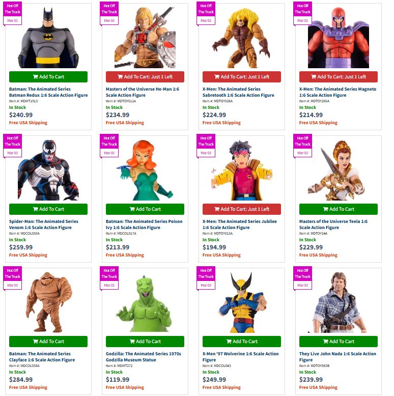 NEW Mondo 1/6 scale action figures are NOW IN STOCK NOW at Entertainment Earth 🌎 &amp; ship FREE - 
ee.toys/Y7E6FE