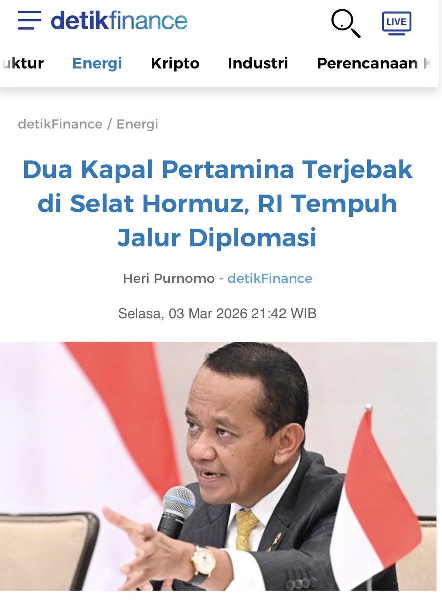 Hayooo looooo🤣😃🤣😃🤣

Mau diplomasi apa? Meminta Iran mau membantu sbg sahabat?

Nah, mrk diserang aja lo smua acuh, gk ada kecaman kpd amerika &amp; israel, bahkan smpai tewasnya Ali Khamenei
Presiden lo aja gk ucapin berita duka cita sama sekali

Bener2 gk punya harga diri