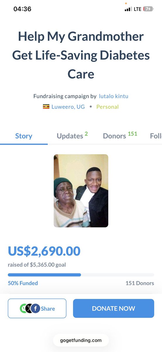 Because of those donations, we are now 50% funded.
Halfway.
That means strangers believe Nabirye deserves care.
That means she isn’t invisible.
That means this is possible.
But halfway is still not treatment. It’s still not medication in hand. It’s still not relief.