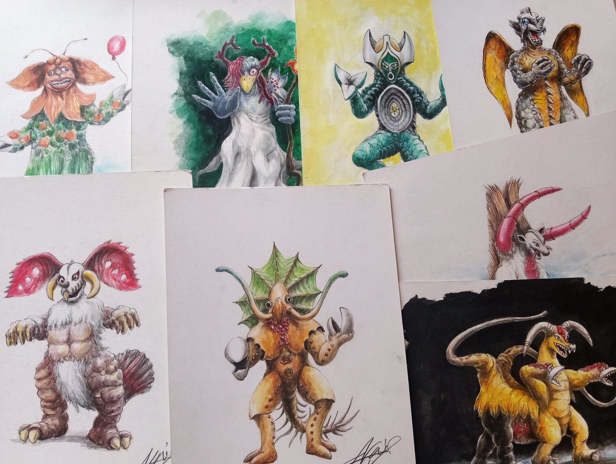 事務局永久保管中井口昭彦先生直筆の原画を並べてみました令和元年〜三