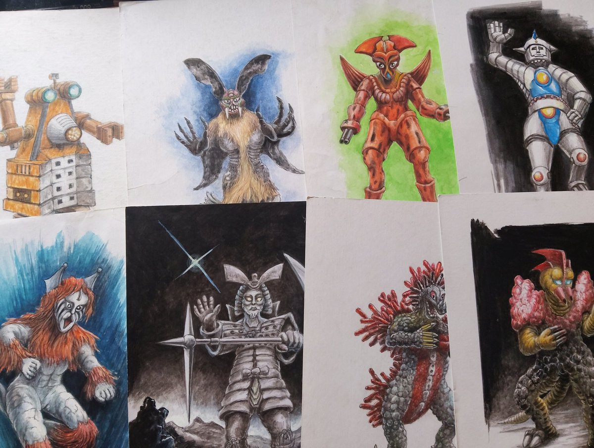 事務局永久保管中井口昭彦先生直筆の原画を並べてみました令和元年〜三