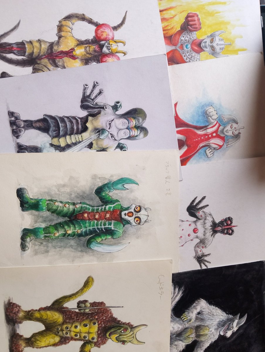 事務局永久保管中井口昭彦先生直筆の原画を並べてみました令和元年〜三