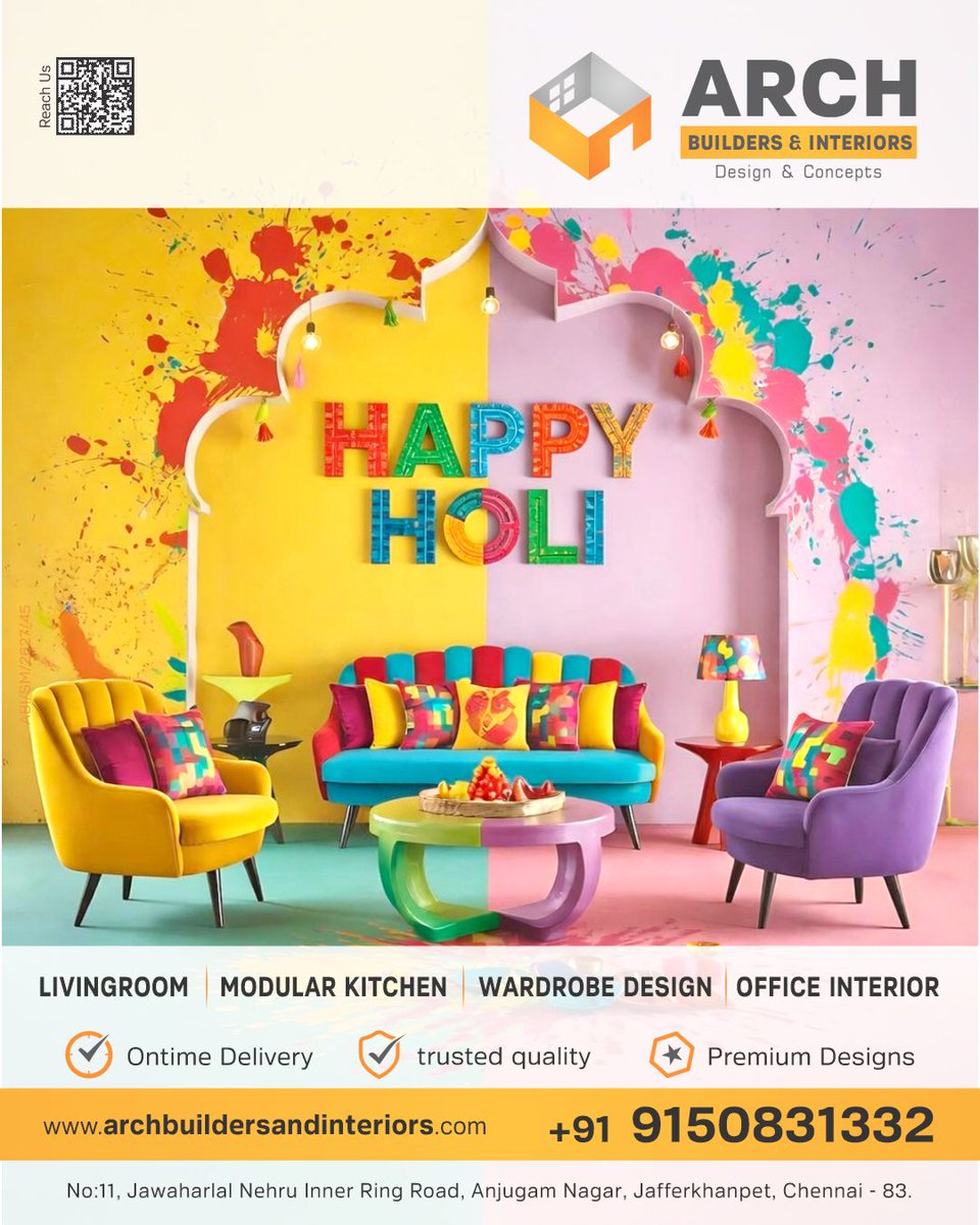 arch_interiors's tweet photo. From Vision to Reality—Your Dream Interiors.
Happy Holi .
Free consultation: 9150831332

https://t.co/1xIPckNssD

#InteriorDesignerNearMe #ModularKitchenInteriorsChennai #HomeInteriorDesigner #ModularKitchenDesigner #ArchBuildersAndInteriors #ArchInteriors #bestinteriorinchennai https://t.co/BCqboksqwl