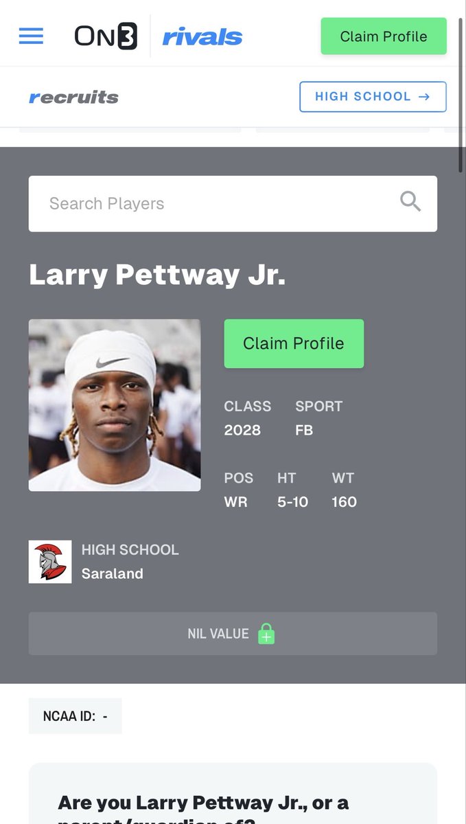 Larry Pettway Jr. 2028 tweet media