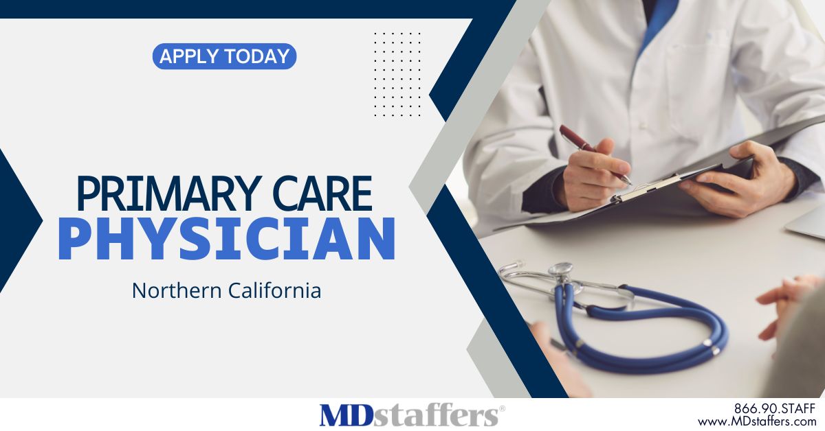 Incredible locum opportunity in NorCal for a Primary Care Physician interested in correctional med! Your clinical expertise directly supports an underserved population while earning a high comp. Join a mission‑driven team committed to safety. 866-907-8233 / info@MDstaffers.com