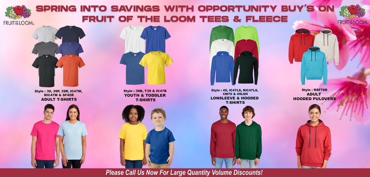 cottonconection's tweet photo. Spring Into Savings with Opportunity Buy's on Fruit of The Loom Tees &amp; Fleece!
View Products: https://t.co/1lju5CLHZm
#cottonconnection #clothing #wholesale #wholesaleclothing #wholesaleprice #wholesalerates #wholesalemarket #fruitoftheloom #tee #wholesaleswear #chicago #usareels https://t.co/FkCRuPlS7n