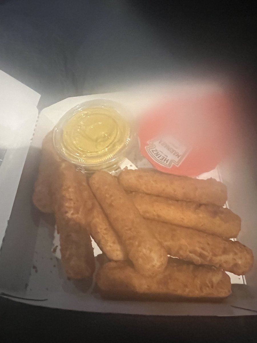 When I go to <a href="/AMCTheatres/">AMC Theatres</a> I usually get chicken tenders or mozzarella sticks. You can really see the steam 😅.