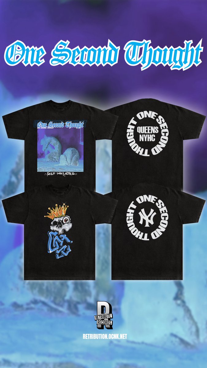 今夜締め切りとなるQUEENS NYHCバンドONE SECOND THOUGHTによるTシャツ