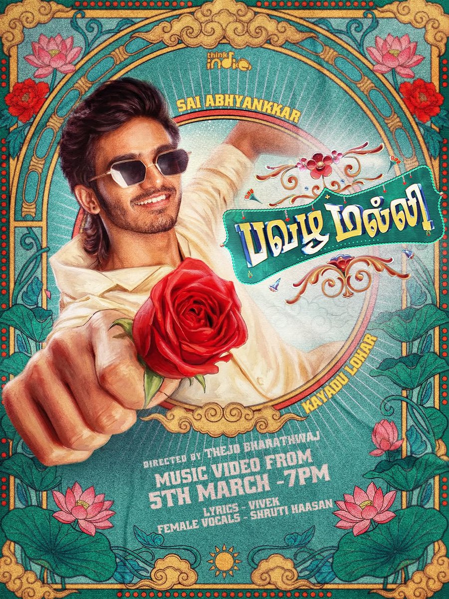 #SaiAbhyankkar's 5th Song #PavazhaMalli - Music Video From Tomorrow at 7PM ✨️

Starring: #KayaduLohar
Lyrics: #Vivek
Female Vocals: #ShrutiHaasan