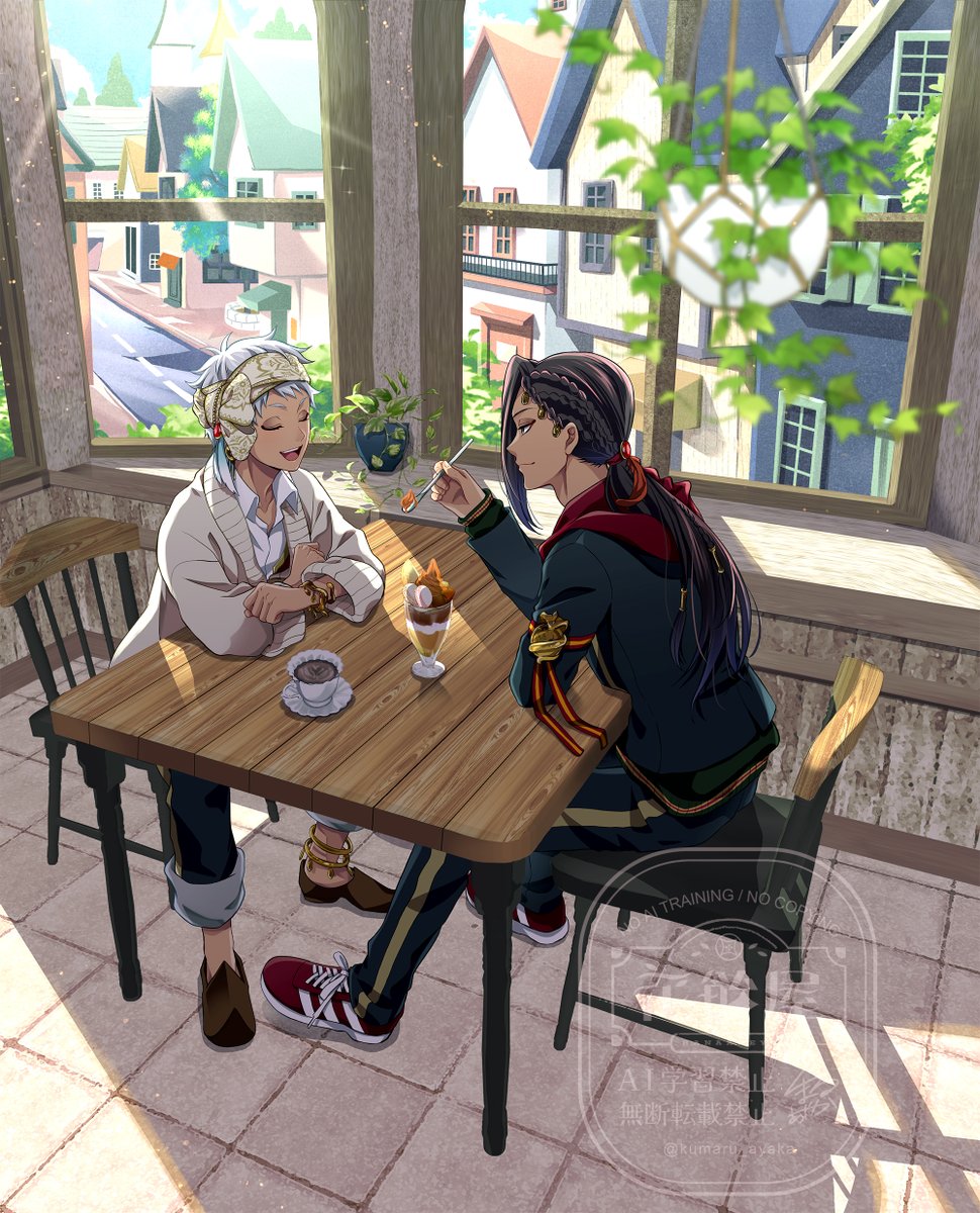 麓の街のカフェで見かけた男子高校生たち(ジャミカリ)