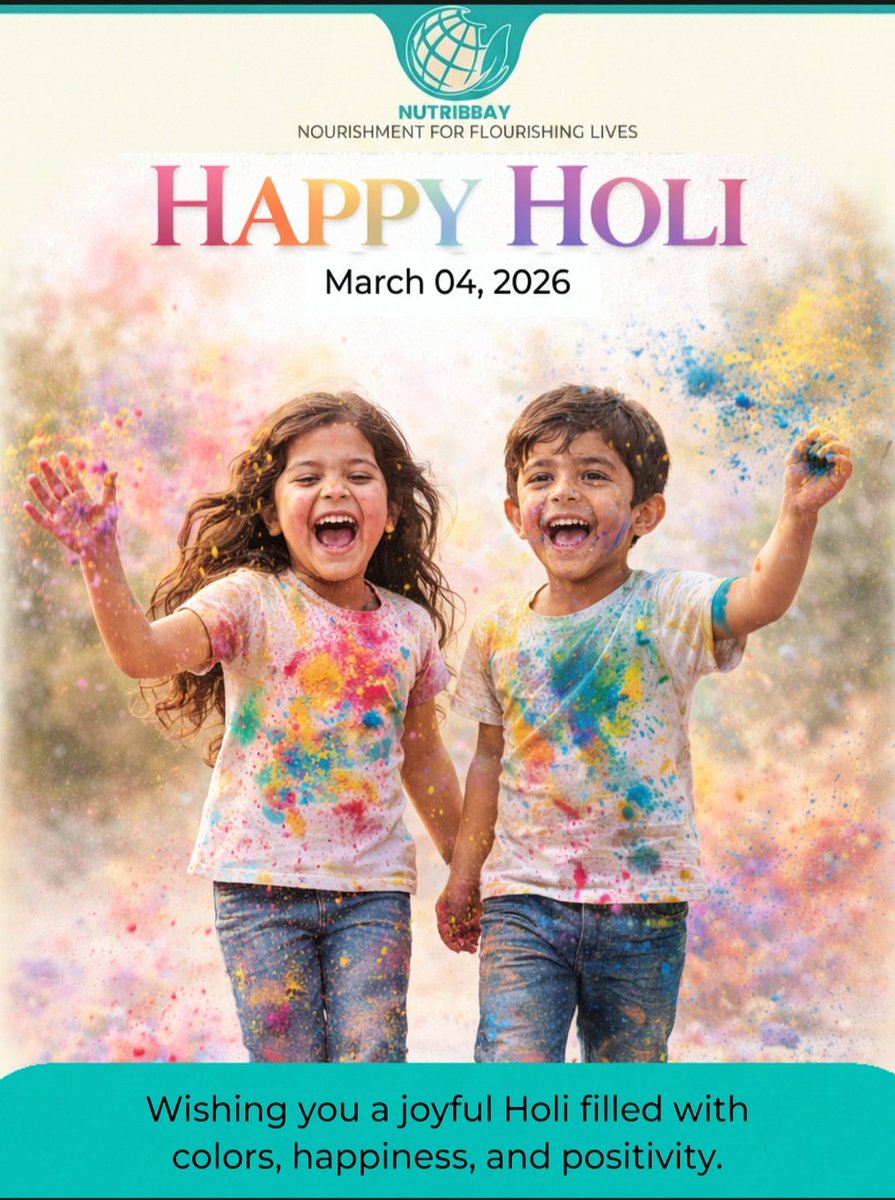 Holi reminds us that life becomes beautiful when filled with colors of joy, kindness, and positivity. 🌈
May this festival bring happiness, prosperity, and bright moments to everyone.
Wishing you a very Happy Holi! ✨
#HappyHoli #FestivalOfColors #Holi2026 #nutribray