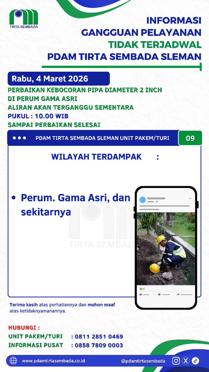 PDAM Tirta Sembada Sleman (@pdamsleman) on Twitter photo 