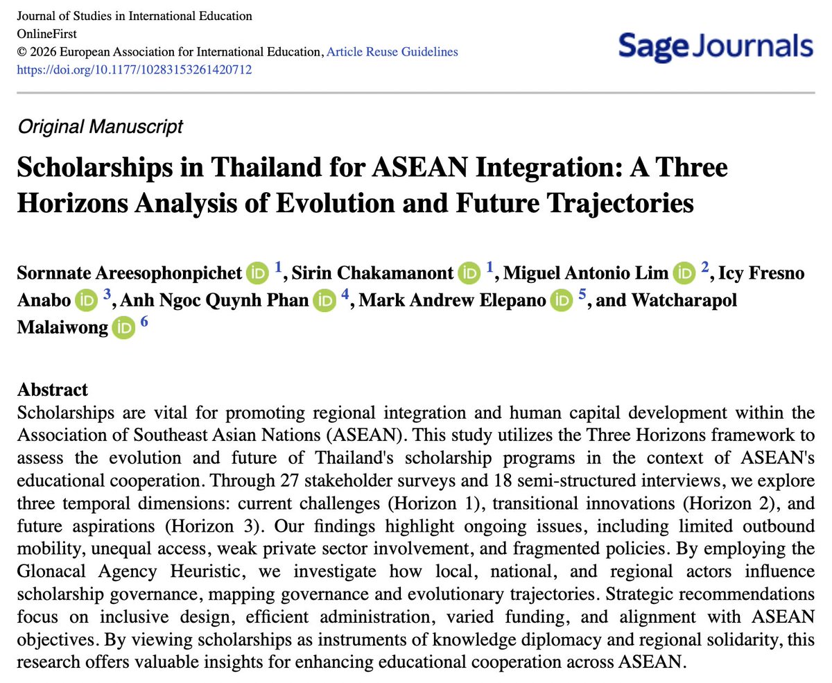 Journal of Studies in International Education tweet media