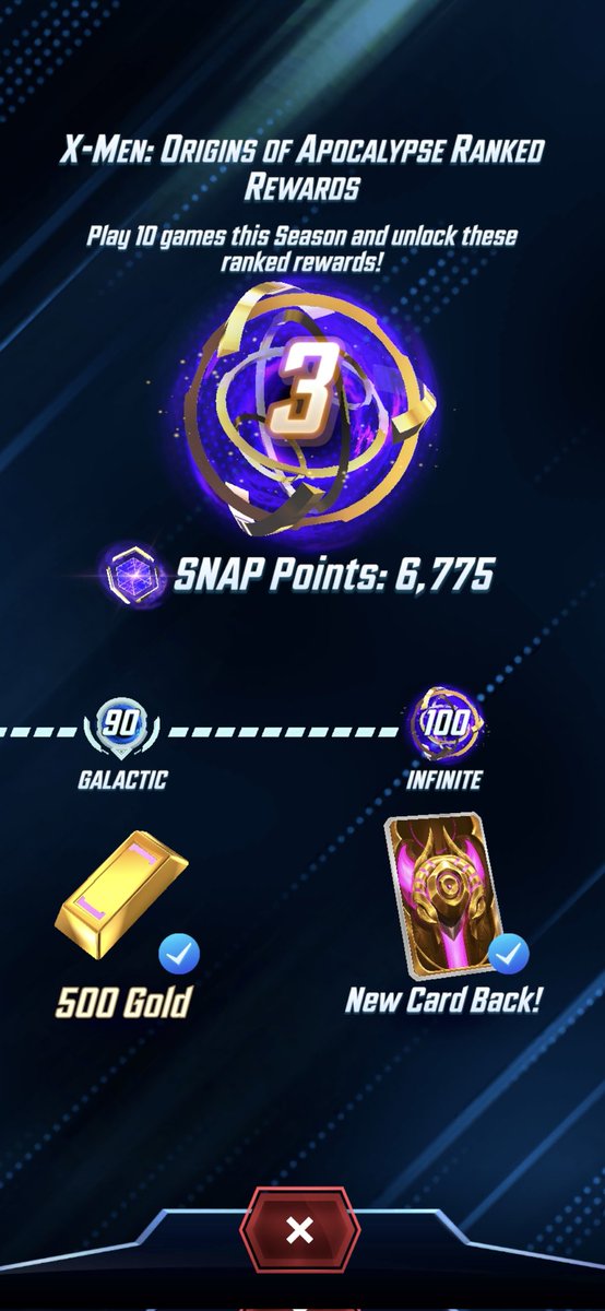 Rechaqi's tweet photo. New Season is Coming. I just finished Infinite Rank just about 8 hours after new season. How easy to climb up this time. 

#MarvelSnap https://t.co/9Hl9XeulmR