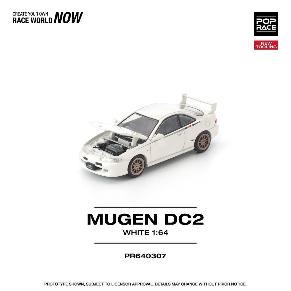 【ミニカー | #POPRACE】店頭予約開始④ 7～9月発売予定 1/64 MUGEN DC2 WHITE ￥3,520税込 締切：3/15 ...