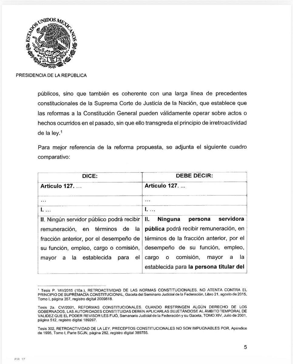 JavierHH75's tweet photo. Hoy la Presidenta de México envió al @senadomexicano la iniciativa de reforma constitucional para poner límite a jubilaciones y pensiones financiadas con recursos públicos, mediante la reforma al artículo 127 de la Constitución.  

El principio es claro: no puede haber privilegios financiados con el dinero de todas y todos.

Avanzar hacia un Estado humanista y de bienestar también implica garantizar pensiones dignas, pero con justicia, responsabilidad y sostenibilidad para las finanzas públicas.

#ReformaConstitucional
#Pensiones
#AusteridadRepublicana
#Bienestar