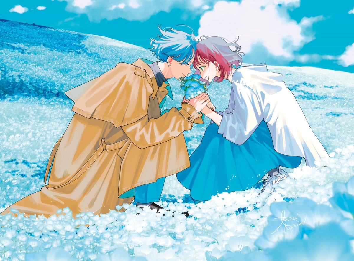 rishelette's tweet photo. What a insane and beautiful illustrations. SANA AND UGO LOOK SO ETHEREAL 😭 https://t.co/UUDMxlvvDY
