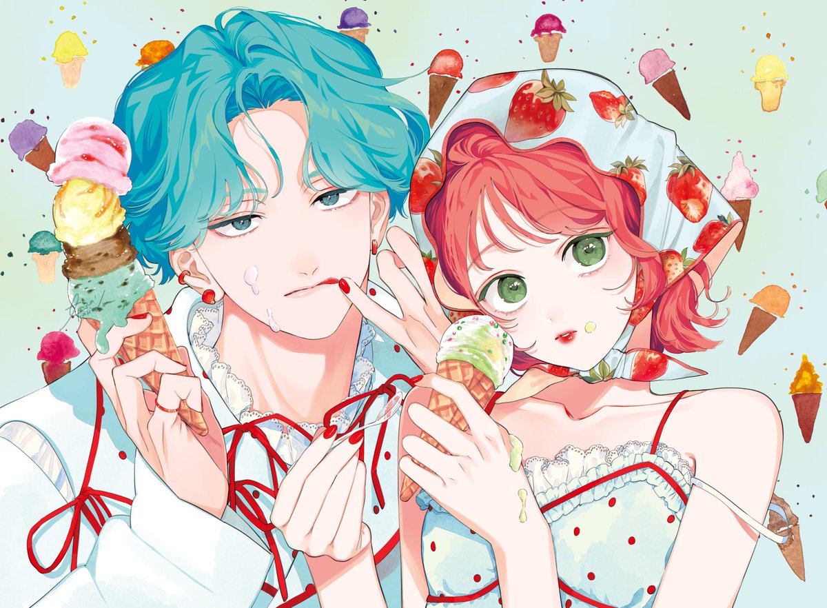 rishelette's tweet photo. What a insane and beautiful illustrations. SANA AND UGO LOOK SO ETHEREAL 😭 https://t.co/UUDMxlvvDY