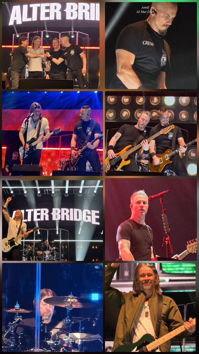 annk7's tweet photo. @alterbridge Glasgow...what a show! And in my opinion, better than Newcastle 😊 Here's a selection of pics 🤘🤘 https://t.co/QTr9ZMwisq