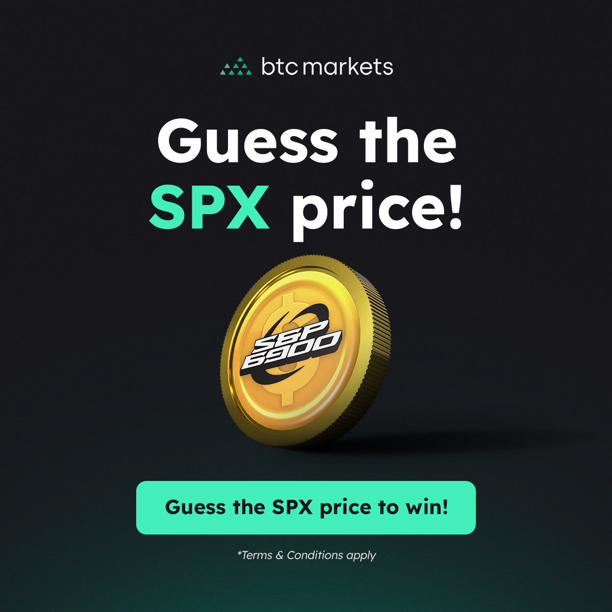 SPX6900 (SPX) has landed on BTC Markets!​

To celebrate, we’re giving away AU$100 worth of SPX to 5 winners. Think you can predict SPX’s price at 12 PM AEDT on March 11?​

Here’s how to enter:​
• Follow us.​
• Comment your price prediction in AUD.​
• Tag 2 friends.​

The 5