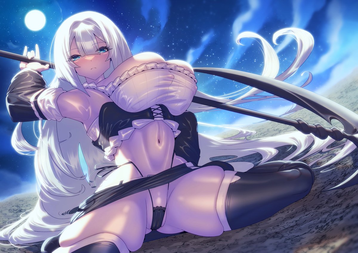 強くてクールビューティなうちの子を描いています!
銀髪おっぱいデカ武器はいいぞ……!

#オリキャラ 
#お前が描いた創作女子を見せろ 