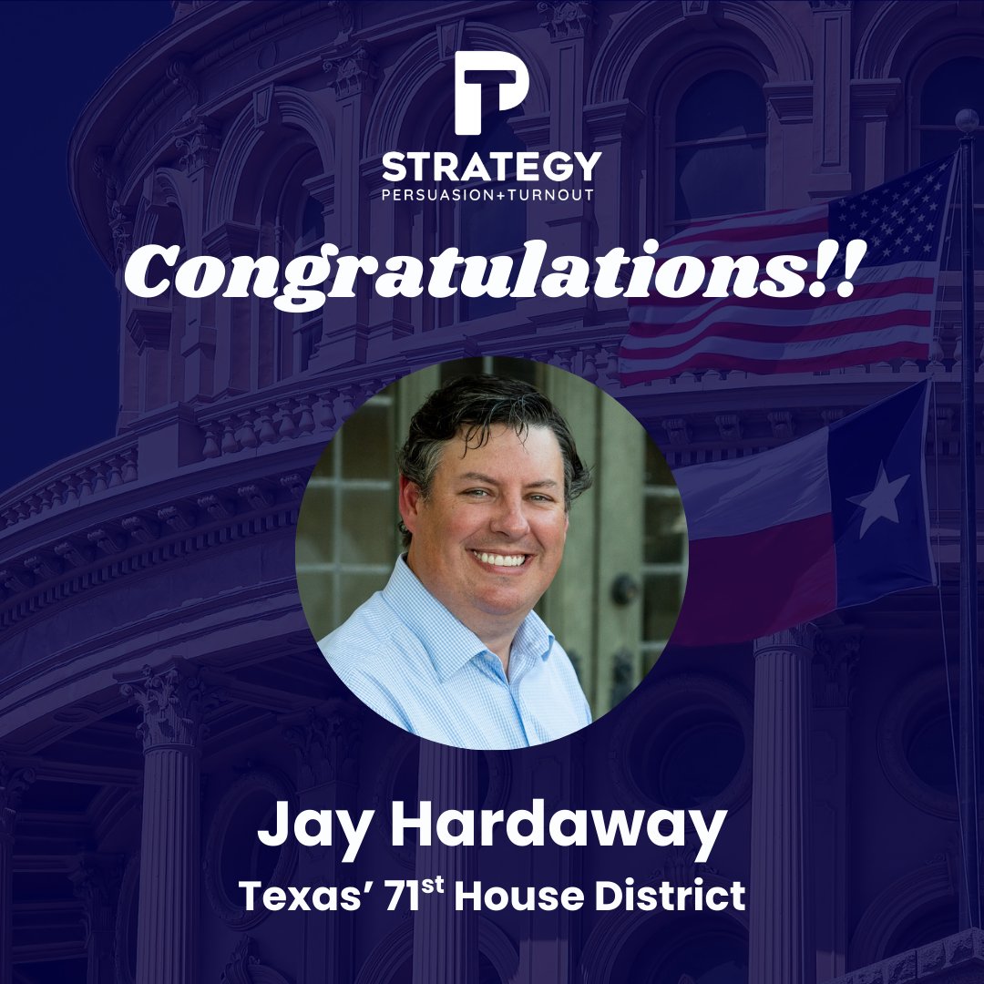 Congratulations to Jay Hardaway on winning the Republican primary for Texas's 71st House District!