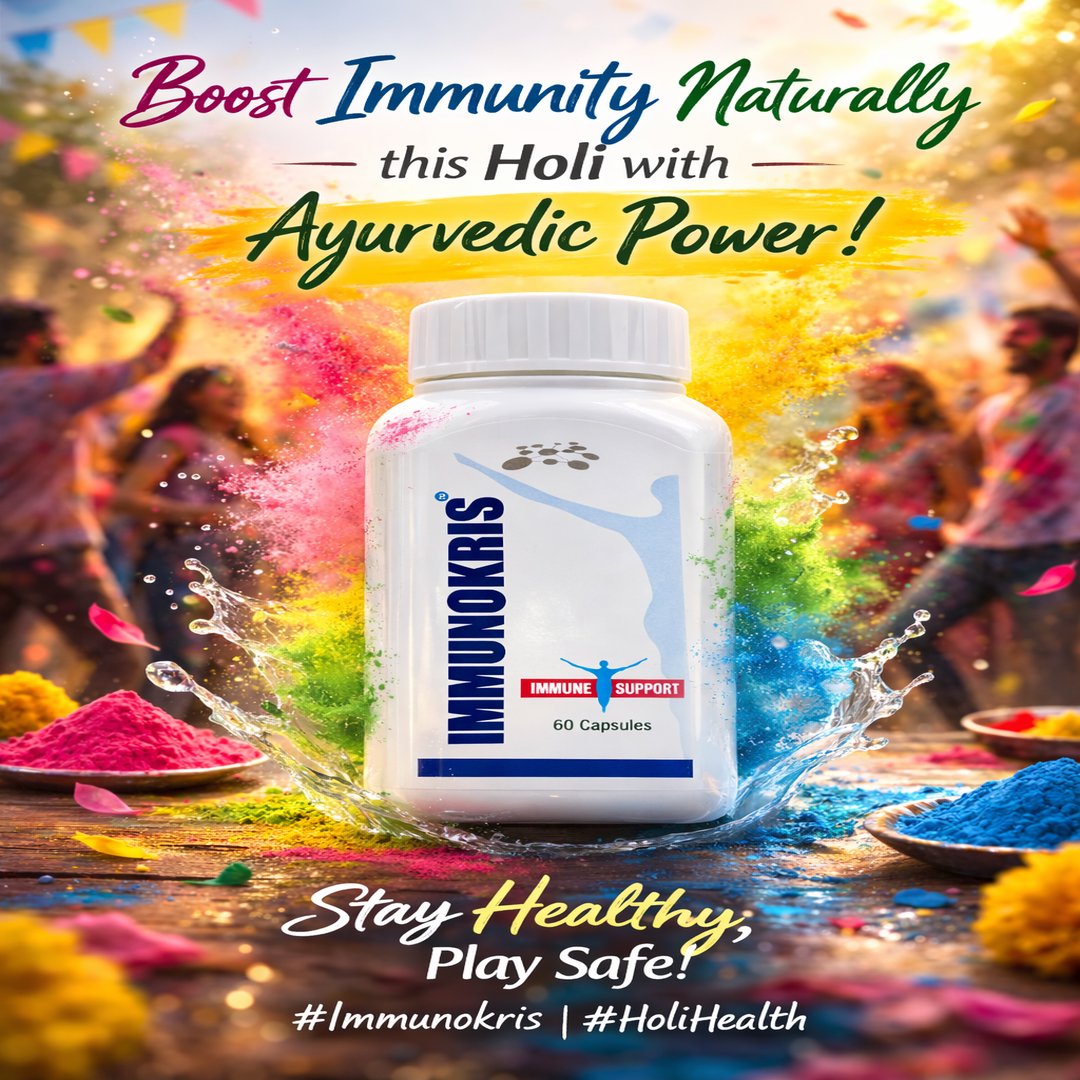 immunokris's tweet image. Colours in the air. Strength in your core.
Celebrate Holi with joy outside and protection inside.
Let Immunokris power your immunity naturally.

Stay Healthy. Play Safe. 🌈
#immunokris #healthyholidays #boostimmunity #ayurvedicpower #festivalofcolors