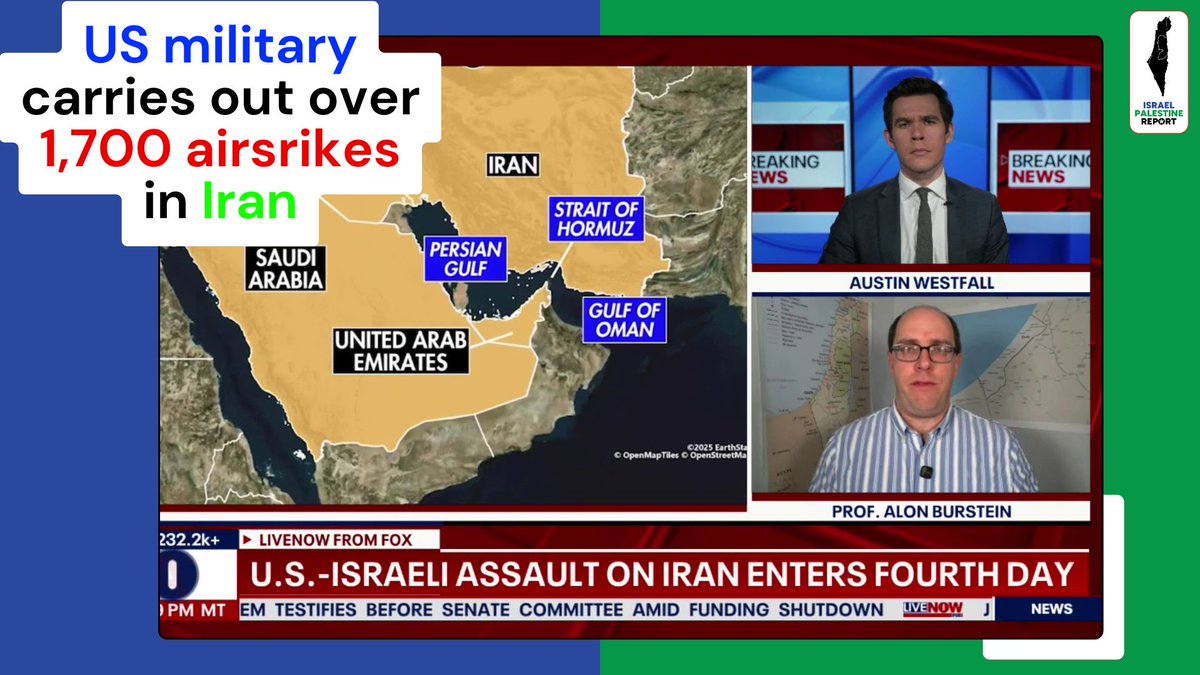 AlonBurstein's tweet photo. * Israel reports 4,000 bombs dropped in Iran; US carries out additional 1,700 airstrikes
* Assassination attempt of future Iranian leadership fails

Latest with @westfallaustin on @livenowfox 

https://t.co/hDpbLH1ETU

#Iran #IranWar #IranvsIsrael #IranvsUSA https://t.co/nSQvSKlMKp