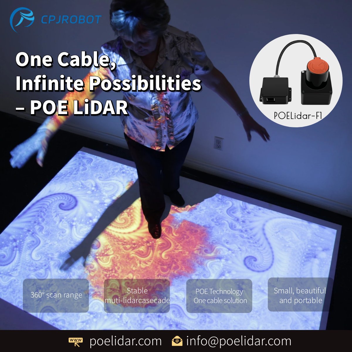 CPJROBOT's tweet photo. Turn Any Wall or Floor into an Interactive Attraction
Powered by CPJROBOT PoE LiDAR Interactive Projection.
#LiDAR #InteractiveProjection #PoELiDAR #SmartRetail #DigitalExperience #ImmersiveExperience #RetailInnovation #ShoppingMall #ThemePark https://t.co/2EdbmPhSdC