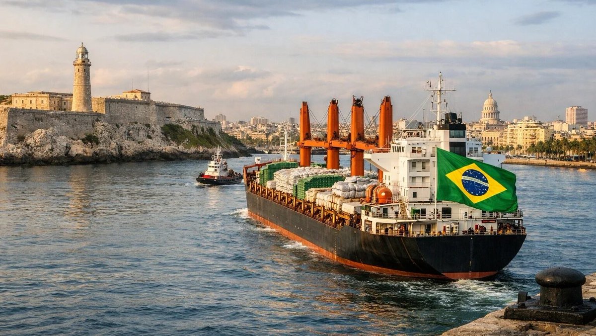 GabrielMon45781's tweet photo. El Gobierno de Brasil, liderado por Paulo Teixeira, inicia una operación humanitaria hacia Cuba, enviando insumos agrícolas y alimentos. Esta acción busca fortalecer la capacidad productiva cubana y mitigar la crisis actual. #emiamily #DonBelle #helevier #jrokez
#PerhSanto #milklove