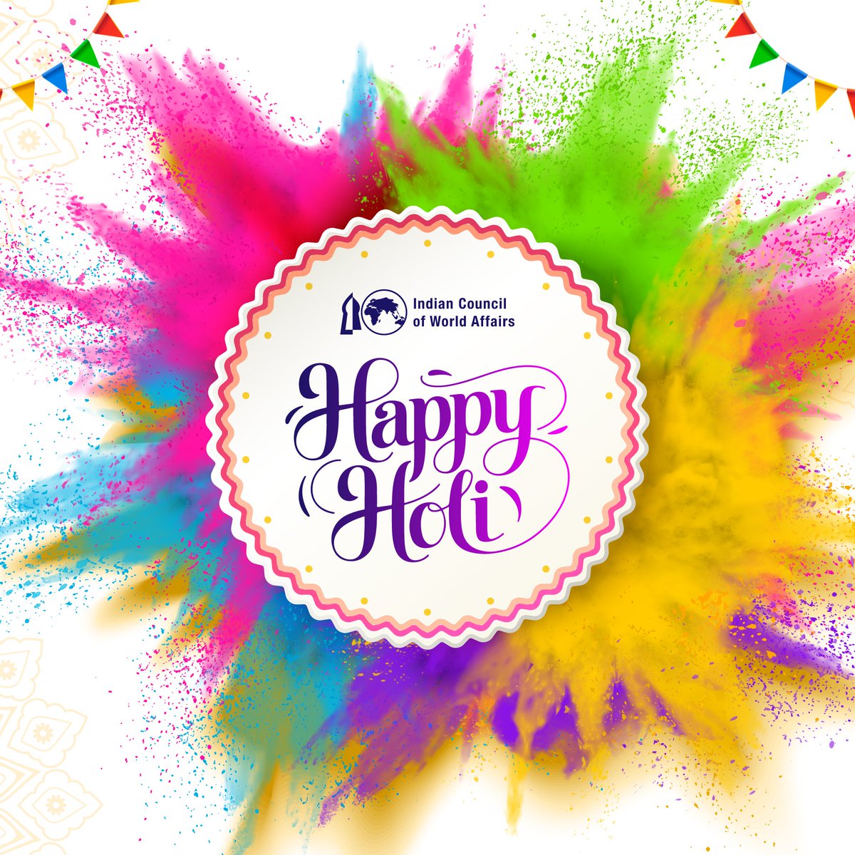 ICWA_NewDelhi's tweet image. #ICWA family wishes you all a very Happy Holi!

May this Holi fill the canvas of your life with the brightest #colours.