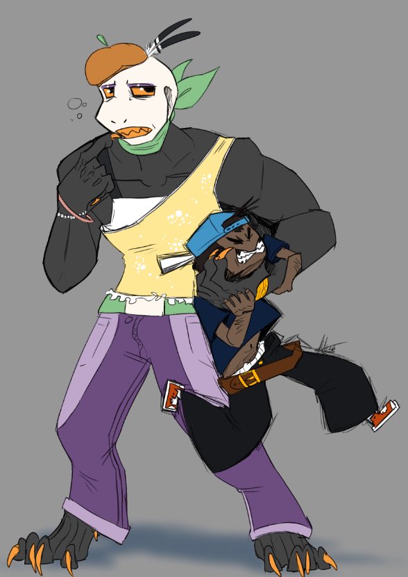 Art trade with <a href="/AnotherPale_/">Pale The Cat</a> ! I had so much fun drawing this teeheehee