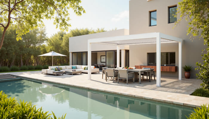 TycoonStoryCo's tweet image. Elevate your hotel's outdoor spaces with modern pergolas! 

From sleek aluminum frames to adjustable louvers &amp;amp; LED lighting, these features enhance guest experience with comfort &amp;amp; style.

tycoonstory.com/hotel-with-mod…

#hoteldesign #outdoorspaces @archadeck @ShadeFX