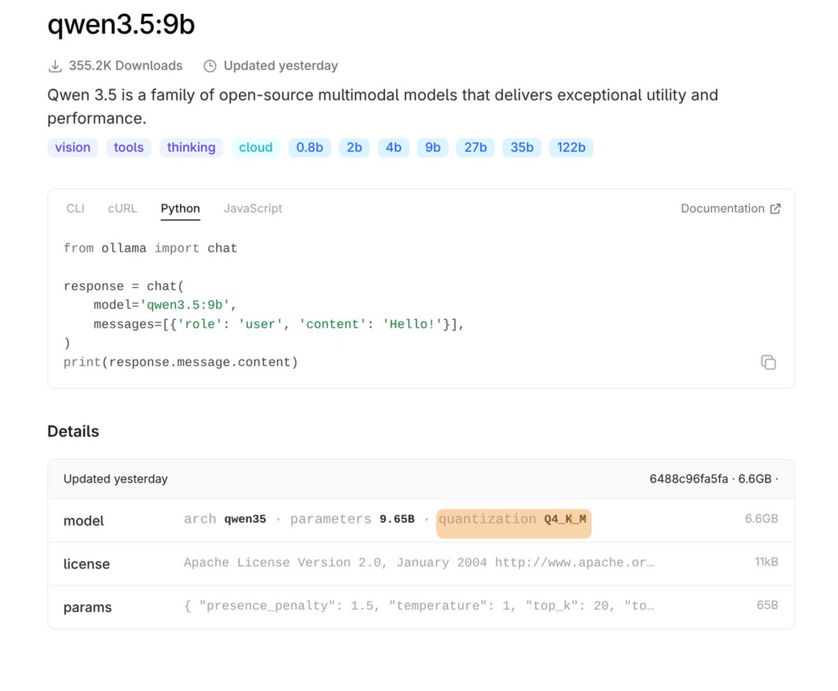 DavConnaughton's tweet photo. @Aaronontheweb yep it looks like Q4.
Pretty impressive.  I tried this version yesterday using llama-server but had not thrown any code at it yet. https://t.co/j9arSb2Gp6