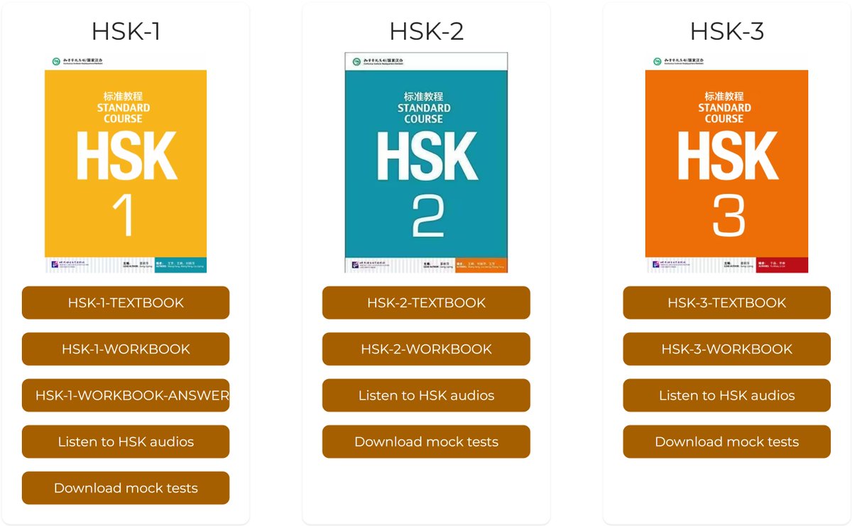 Want to learn Chinese for free? Get the official HSK books for