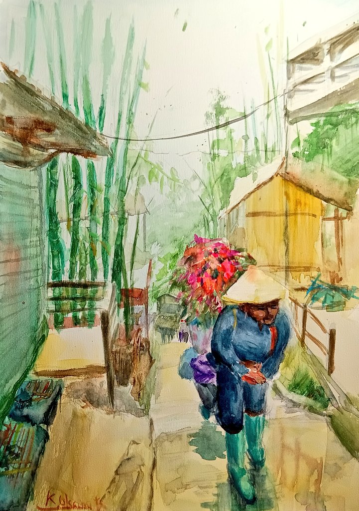 水彩画を描く高校生 kuma (@eiSHeMzfYM11300) / Posts / X