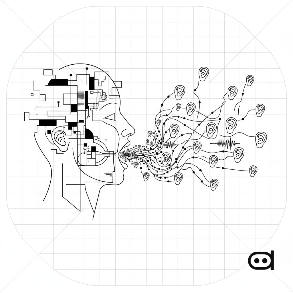 TimesOfAI_'s tweet image. Holly Herndon Opens AI Voice Clone to Public. This democratizes advanced AI art tools, pushing adoption and prompting discussion on creativity and IP in the AI era. 

#TOAINews2026 #Timesofai #AIVoice #GenerativeAI #CreativeAI #AIEthics #TechNews