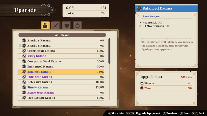 visualnoveler's tweet photo. One of the new updates we unveiled is the upgrade system for Atsuko's weapons. Explore the world to get materials to upgrade your weapons and make them stronger. https://t.co/1XfKUEohXt