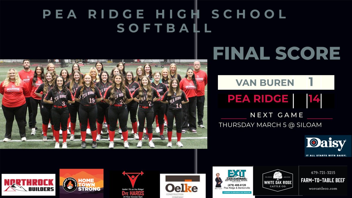 Pea Ridge Softball tweet media