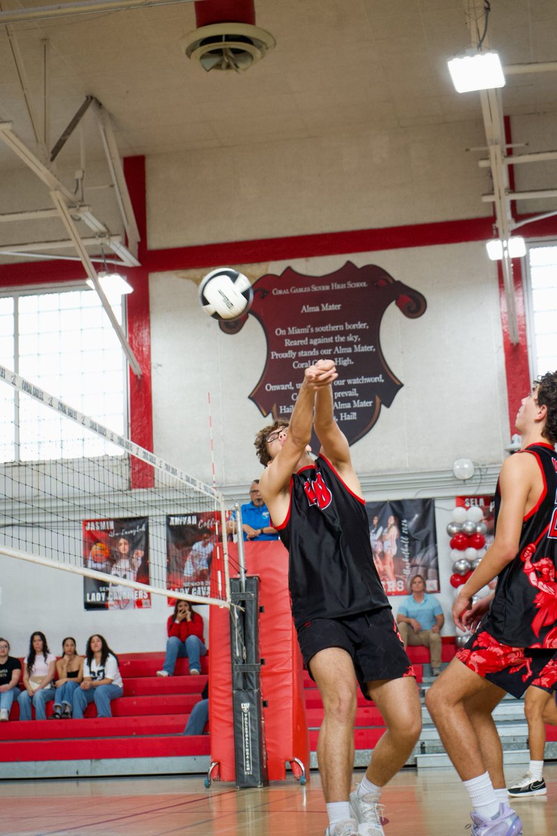 CavsConnect's tweet photo. Today, we faced off against our rivals Miami High in our home gym. Our Cavaliers had a wonderful performance and once again won 3-0 with amazing sets and spikes and great defense being played at the net. That tallies another win against our rivals! https://t.co/8PbIt5XYyQ