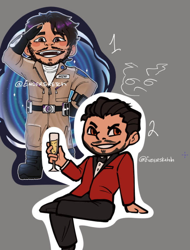 EnderSketch's tweet photo. Do we like style 1 or 2 more. Stickers are doing #markiplier #iswm #actormark https://t.co/hxad1KMVrT